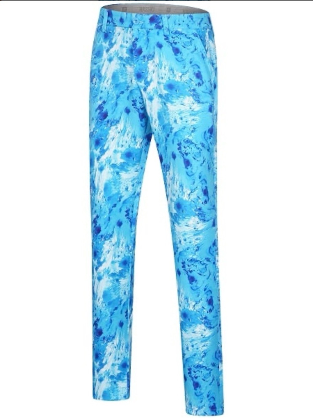 Hreski Men’s Watercolor Blue Golf Pants Size 36 Waist